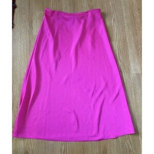 J Crew Pearly Pink Satin A Line Maxi Skirt Size Small